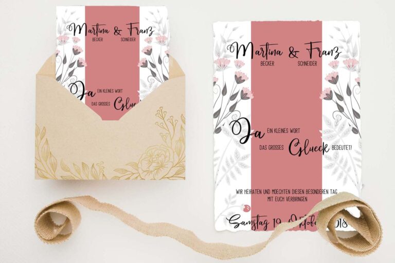 Hochzeitskarte individuelles Design